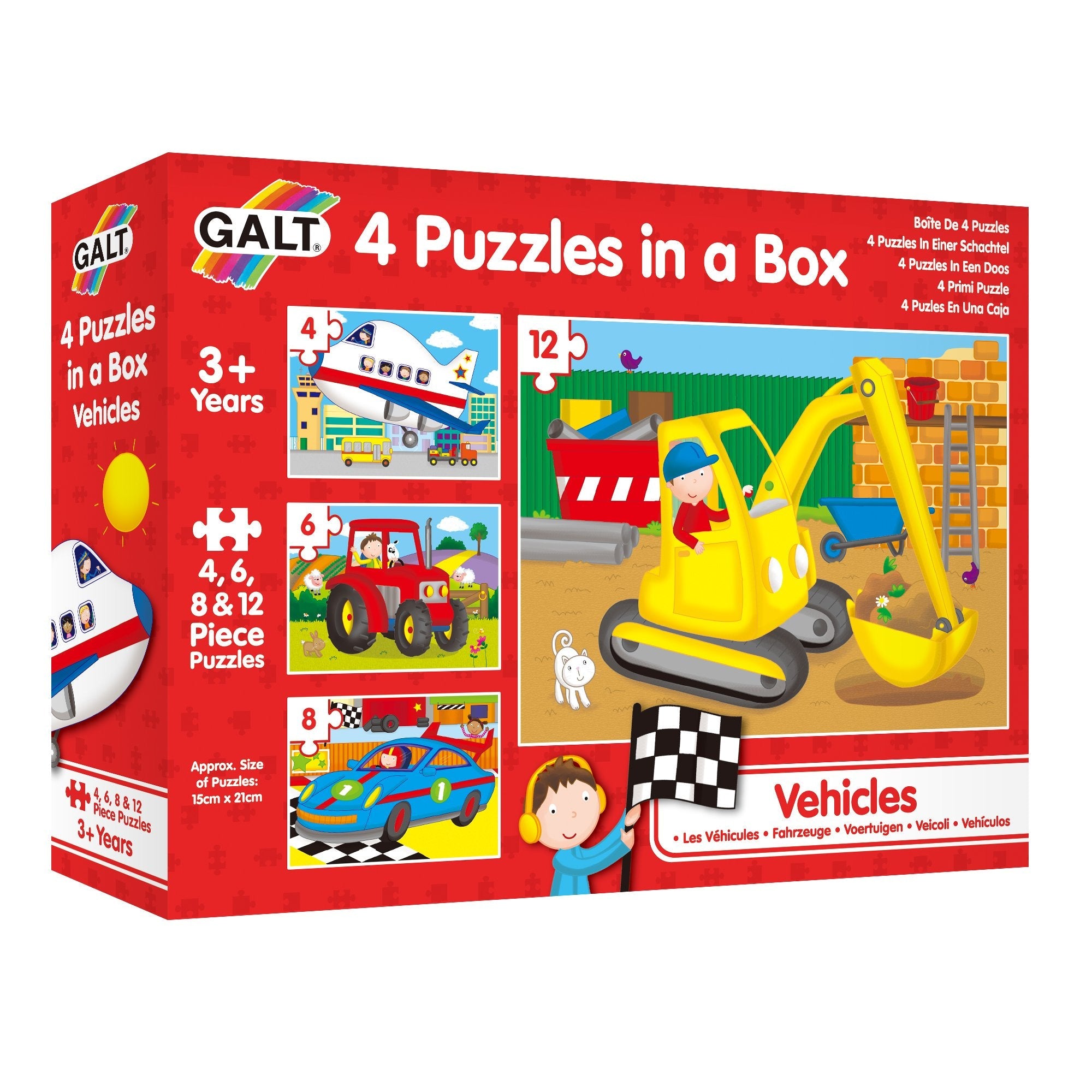 4 Puzzles in a Box - Vehicles